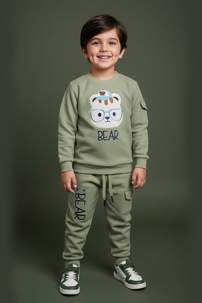 Premium Terry Embroidered Bear Tracksuit (LPWB-0004)