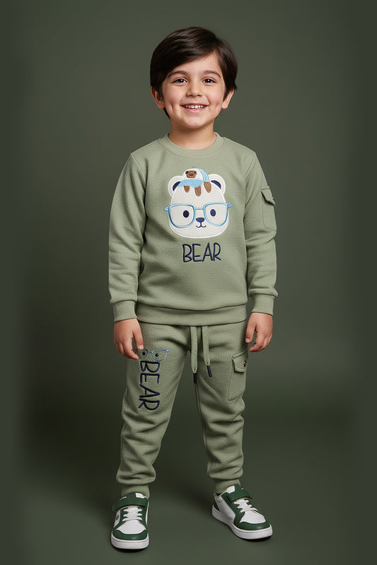 Premium Terry Embroidered Bear Tracksuit (LPWB-0004)