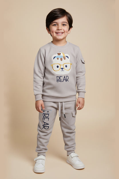 Premium Terry Embroidered Bear Tracksuit (LPWB-0004)