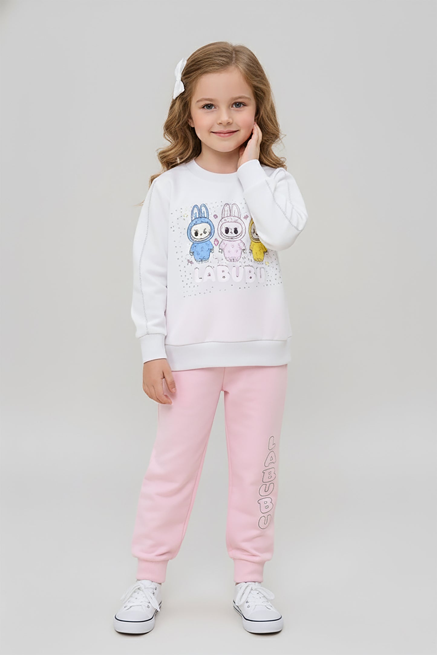 Soft Terry Labubu Printed Sweatshirt & Trouser (LPWG-0009)